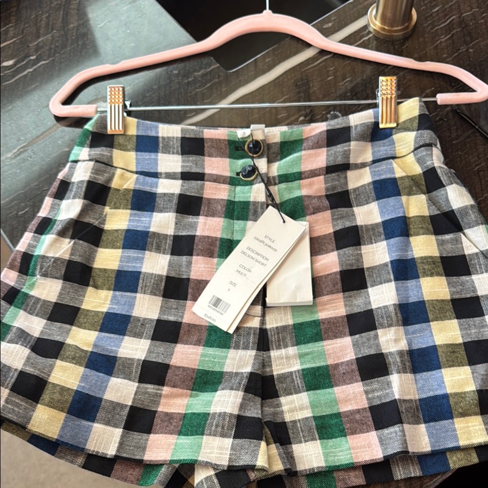 Veronica Beard plaid Delson sold out!!! High Waist Shorts